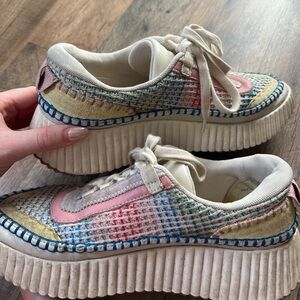 Dolce Vita platform sneakers in Funfetti Knit Women’s US 9